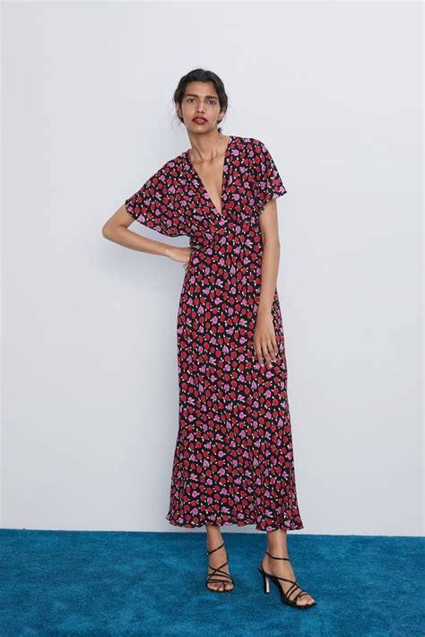 Zara Floral Print Dress | Affordable Dresses to Wear to a Fall Wedding | POPSUGAR Fashion Photo 22