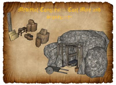 Lassoares Medieval Conquest C18 - Coal Mine and Stonecutter - Custom Scenery - ParkCrafters