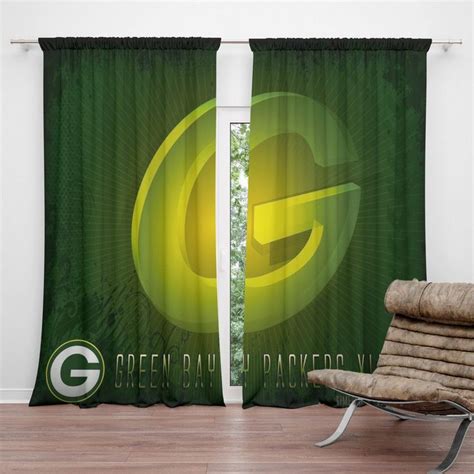 Green Bay Packers Blackout Curtains for Living Room in 2020 | Curtains ...