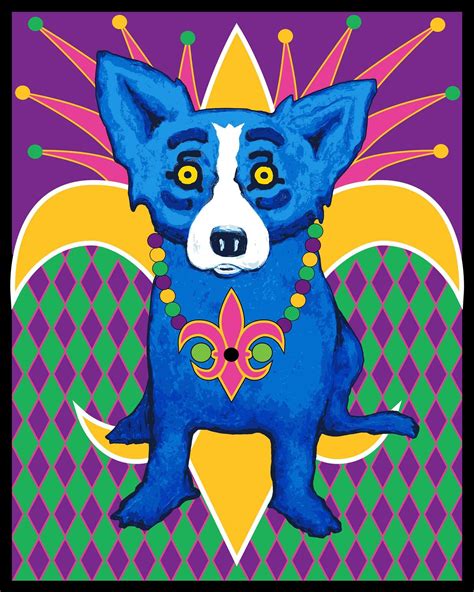 Pin by GingerAnnette on Blue dog! | Blue dog art, Blue dog painting, Mardi gras dog