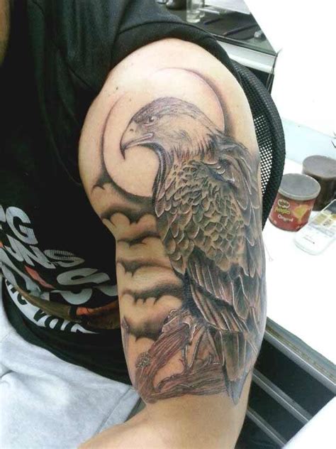 Upper Arm Eagle Tattoos