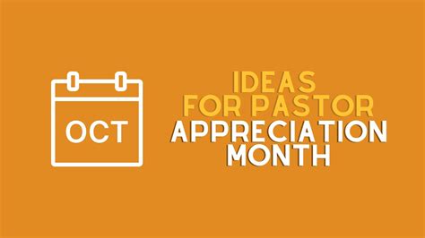 Ideas for Pastor Appreciation Month - Travis Agnew