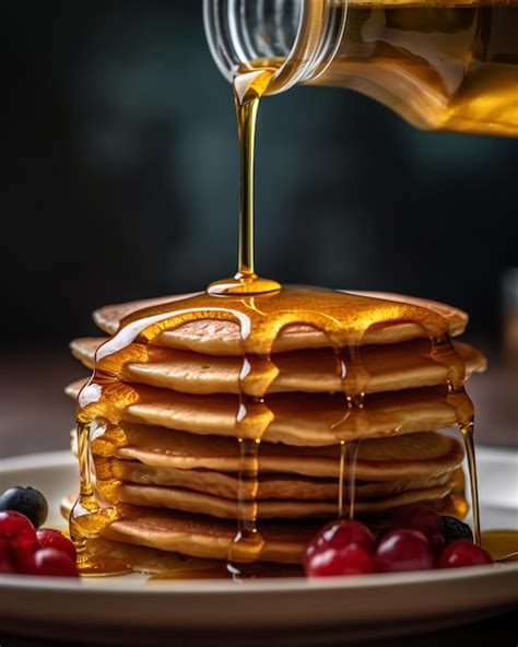 Premium AI Image | Breakfast with pancakes