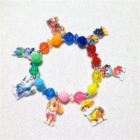 Paw Patrol Bracelet, Paw Patrol Charm Bracelet, Paw Patrol Jewelry, Paw Patrol Party Favor, Paw ...