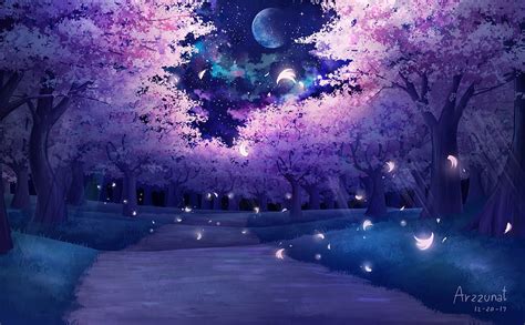 Anime Garden, park anime night HD wallpaper | Pxfuel