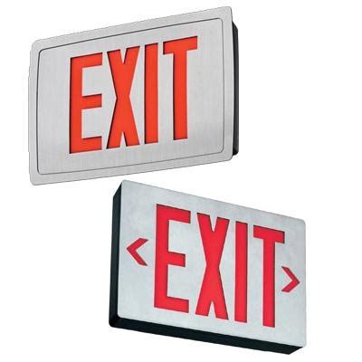 Lithonia Lighting LE-S-1-R-EL-N LE Series Emergency LED Exit Sign Matte ...