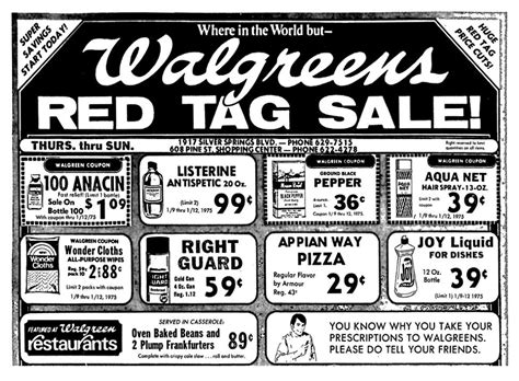 Walgreens - January 1975 | Vintage ads, Vintage advertisements, Store ads