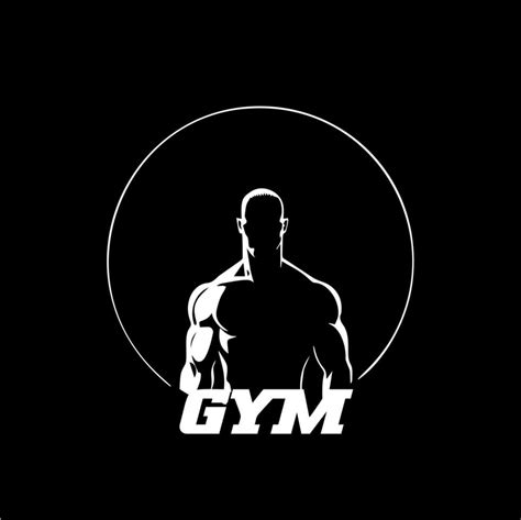 Bodybuilder male figure icon, GYM logo template, athletic man sign ...