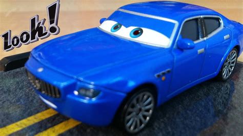 Cars 2 Bindo #37 Diecast Disney Pixar blue Maserati exclusive mattel toy by Blucollection - YouTube