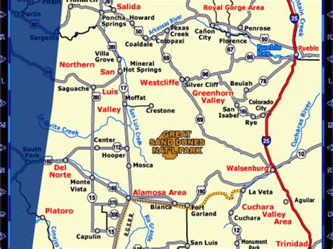 Map Of Colorado Ski Resorts Near Denver south Central Colorado Map Co ...