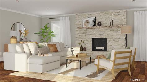 Earthy Rustic Retreat - Living Room Design Ideas & Photos