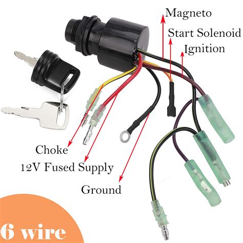 87-17009A2 Mercury Ignition Switch for Mercury Outboard Motor Control ...