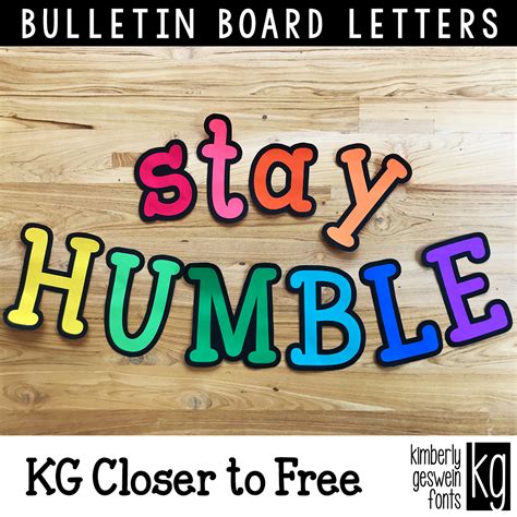 KG Closer to Free Bulletin Board Letters - Kimberly Geswein Fonts