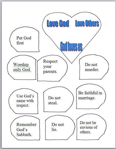 10 Commandments craft for kids | 10 commandments craft, Sunday school crafts, Sunday school teaching