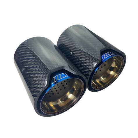 BMW M Performance Carbon Fibre Exhaust Tips Blue M135i M140i M235i M24 – Gearcourt