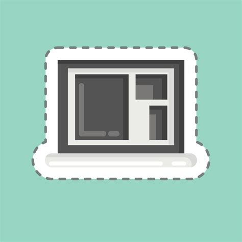 Sticker line cut Photo software. related to Photography symbol. simple ...