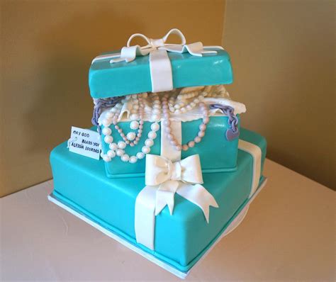 Tiffany&Co box cake | Box cake, Piece of cakes, Cake