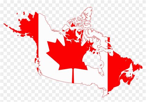 File Flag Map Of Canada And United States American - Canada Flag Map - Free Transparent PNG ...