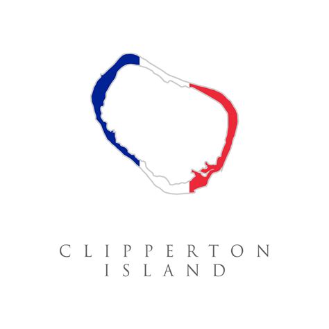 Clipperton island flag map isolated on white background. 6637992 Vector Art at Vecteezy