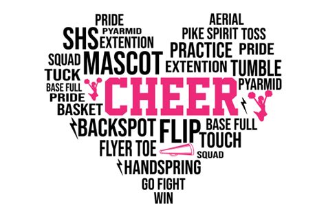 Cheer Word Art Typography SVG Design Graphic by Math Store · Creative Fabrica