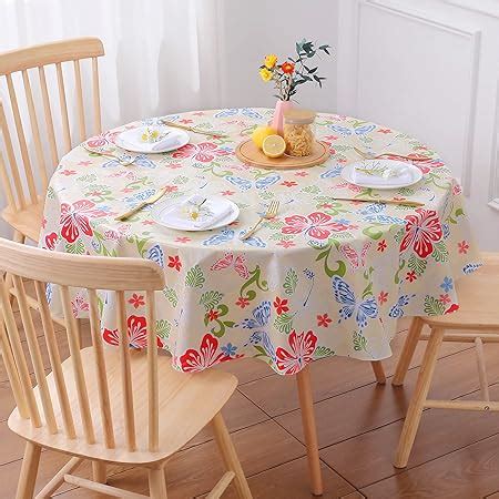 Amazon.com: Exquisite Flannel Backed Vinyl Tablecloths, Solid Color Premium Quality Waterproof ...