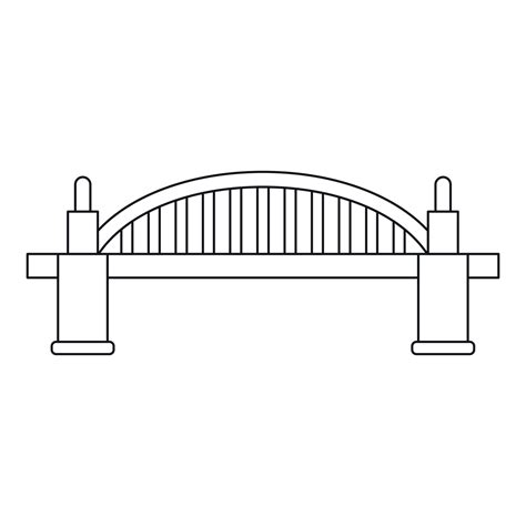 Bridge icon, outline style 15221634 Vector Art at Vecteezy