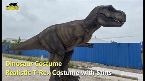 Jurassic Realistic T-Rex Costume with Stilts | Dinosaur Costume - YouTube