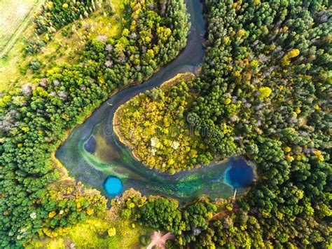 Aerial View of the Karst Lakes Stock Image - Image of hole, natural ...