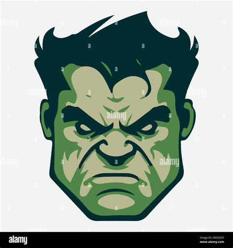 vector illustration, green monster, art drawing hulk Stock Vector Image ...