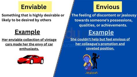 Enviable vs Envious-Difference Between and Examples