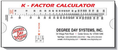 Degree Day Store.K-Factor Calculator