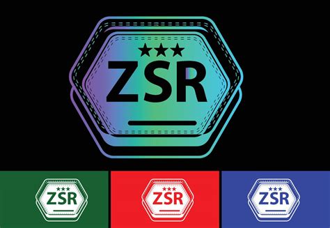 ZSR letter new logo and icon design template 6657613 Vector Art at Vecteezy