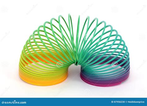 A plastic slinky toy editorial image. Image of green - 87956230