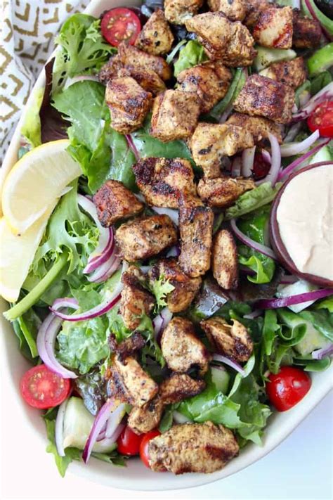 Grilled Chicken Shawarma Salad Recipe - Bowls Are The New Plates