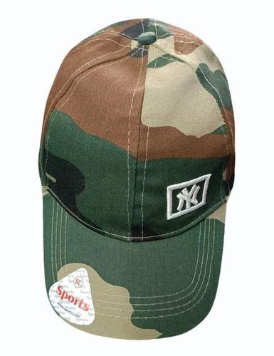 Green Camouflage Fabric Cap at Rs 50/piece in Mumbai | ID: 2852307621455