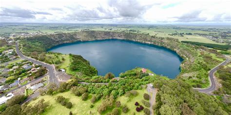 The Blue Lake. Mount Gambier, South Australia. A lake inside of a ...