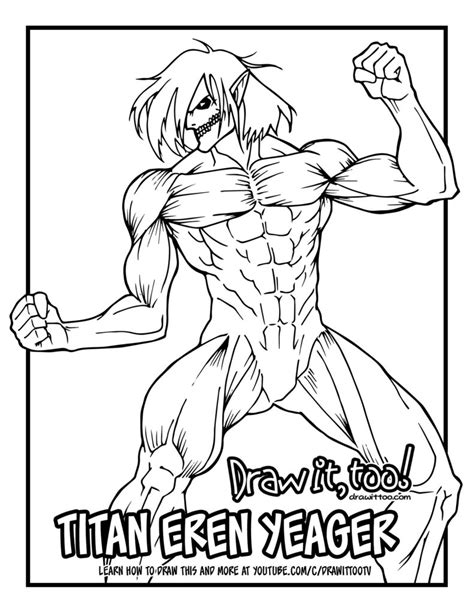 How to Draw EREN YEAGER in TITAN FORM (Attack on Titan) Drawing ...