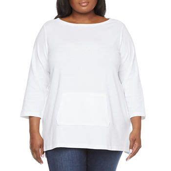 Women's Plus Size Tops | Blouses & T-Shirts | JCPenney | Plus size tops, Sleeveless tunic tops ...