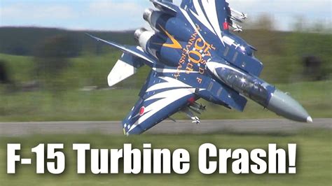 Impressive F-15 jet crash (large RC turbine-powered model plane) - YouTube