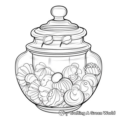 Candy Jar Coloring Pages - Free & Printable!