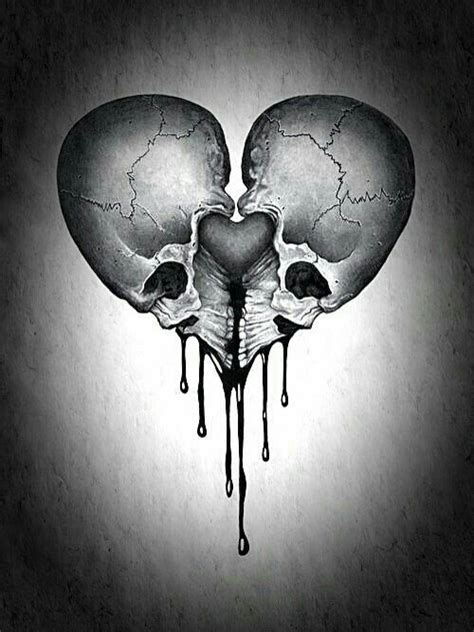 Skull | Broken heart art, Broken heart tattoo, Broken heart drawings