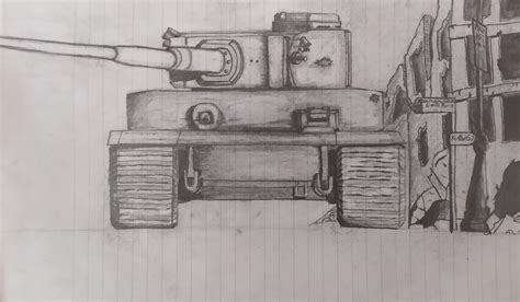 My drawing of a Tiger 1 : r/TankPorn