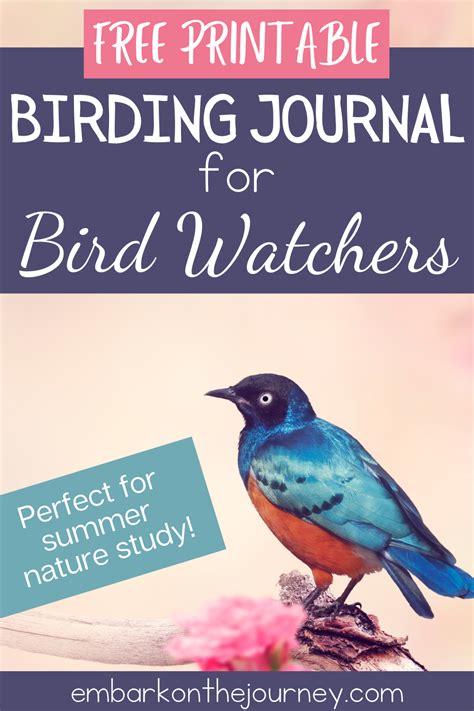 Printable Bird Watching Journal