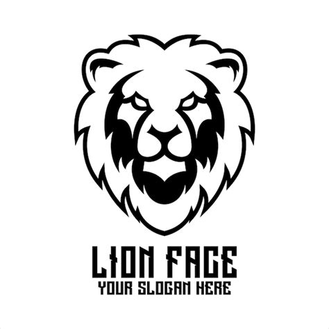 Free Vector | Lion face logo design