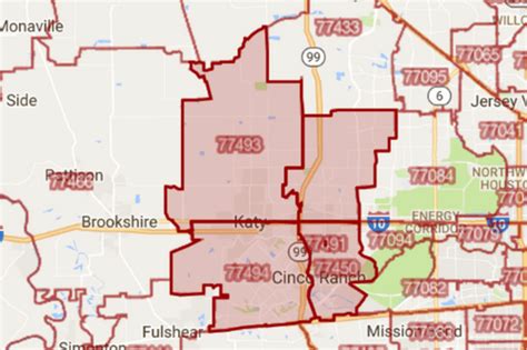 Katy Tx Zip Codes Map