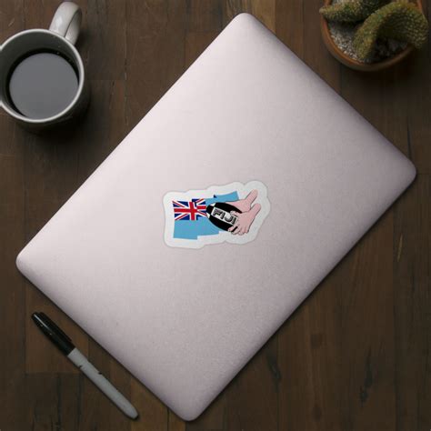 Fiji Rugby Flag - Pacific Islanders - Sticker | TeePublic