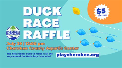 Duck Race Raffle | Cherokee Recreation & Parks, GA