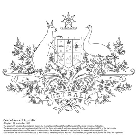 Australian Coat of Arms coloring page | Free Printable Coloring Pages ...