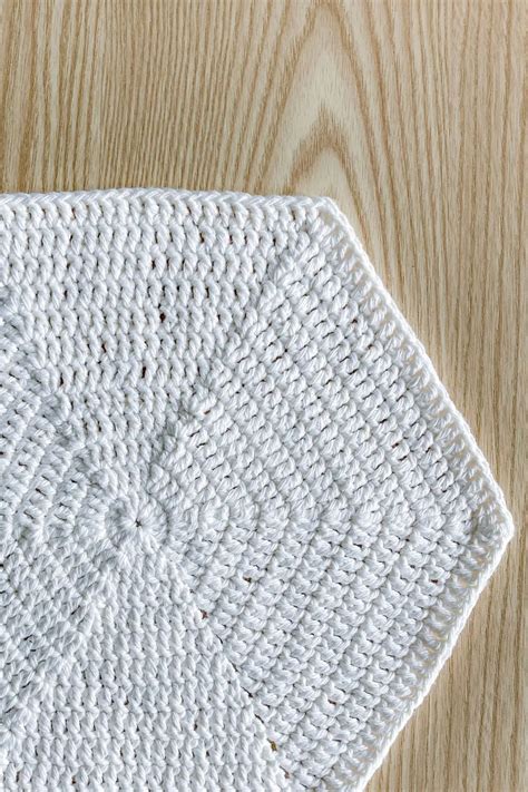 Cotton Hexagon Crochet Placemats - Only As Brave