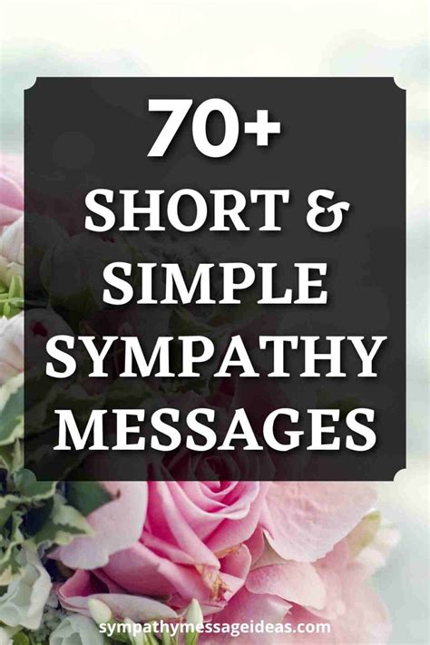 70 very short and simple sympathy messages – Artofit